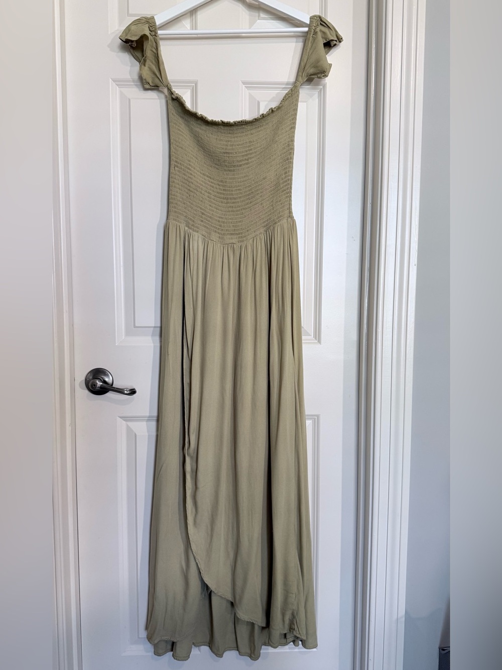 Young Fabulous & Broke Sage Olive  Smocked Maxi Dress
